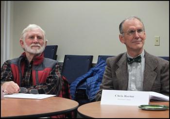 From left, Knox County Health Clinic committee members Rick Parent Jr. and Chris Rector. (Photo by Chris Wolf)