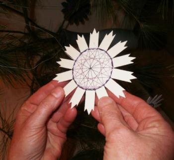 Another paper ornament design slated for future workshops. (Photo by Kay Stephens).