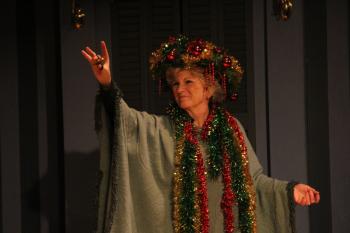 Christine West as the ghost of Christmas Present. (Photo by Wes Sterrs)