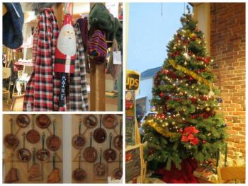 Christmas ornaments and a Christmas tree mark the holiday season.
