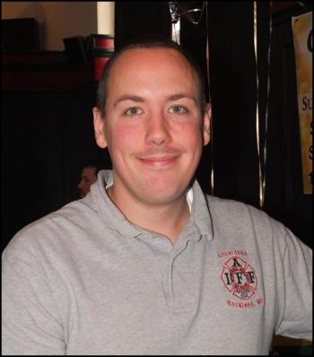 Rockland firefighter Carl Anderson is also organizer of the Chili Chowder Challenge. (Photo by Chris Wolf)