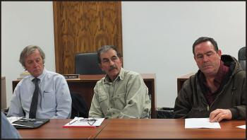 Left to right: Rick Bates, Rockport Town Manager; Dick Carver, Owls Head Selectman, and Russell Montgomery, St. George Selectman.