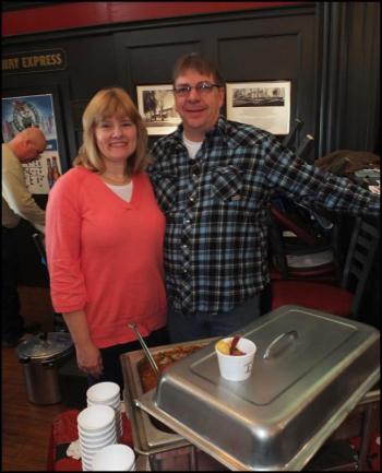 Jim and Sharon Stone won first place in the independant chili category. (Photo by Chris Wolf)