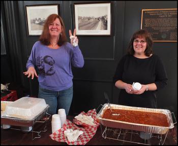 The Lobster Shack in Rockland took top honors for their chowder in the professional category. From left, Denise Ames and Lori Webber. (Photo by Chris Wolf)