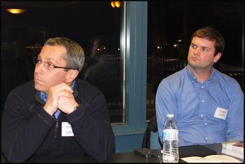 Mathew Levin (left), operations and marketing manager for Bay View Management Company and Tyler Smith, engineer for BayView Management Company.