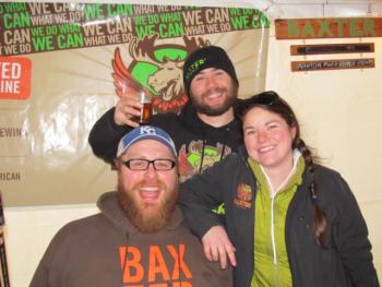 Matt Johannes, Chris Lemieux and Rori Crossman from Baxter Brewing Co.