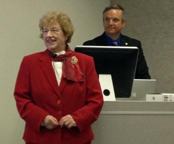 Hutchinson Director Sue McCullough and IT Systems Coordinator Jason Baack. (Photo by Terri Mahoney)