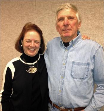 Nancy and Mike Boyington at Nancy’s retirement party Feb. 28. (Photo by Terri Mahoney)