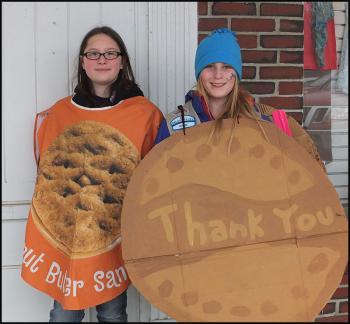 Cookie dancers: Lana Lamkins, 12, of Rockland, and Amanda Frost, 11, of Rockland.