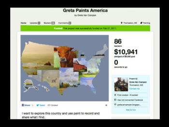 PechuaKucha slide: Greta Van Campen’s Kickstarter page.