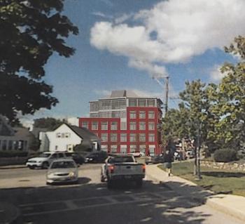 Looking north up Main Street. (Photo courtesy of Scattergood Architecture and Planning)