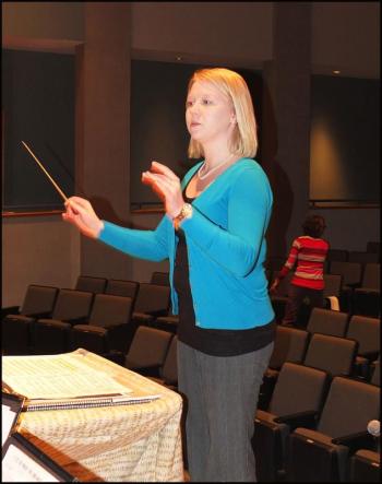 Stephanie Decker conducts.