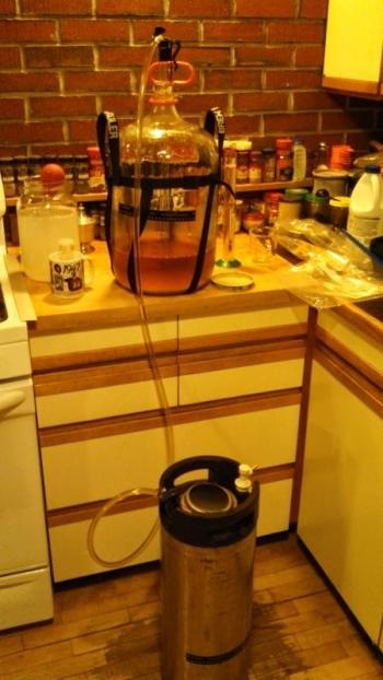 Whitcomb’s homebrewing equipment in the making of his latest brews. Photo courtesy Zafra Whitcomb.