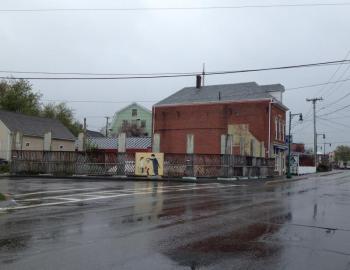 The empty lot as it looks today.