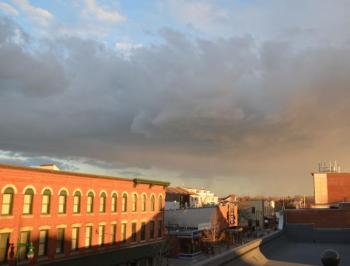 Drama in the clouds over Rockland. (Photo by Lynda Clancy)