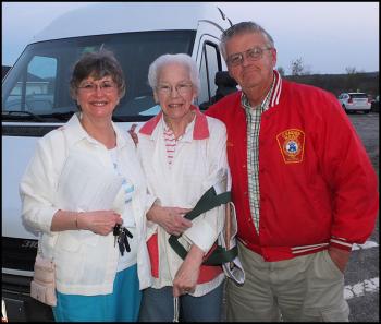 Left to right: Sharon Lombardo 28 years as a festival volunteer, Alice Cree-Knight, who has more than 40 years as a festival volunteer, and Bob Oxton, 25 years as a festival volunteer.