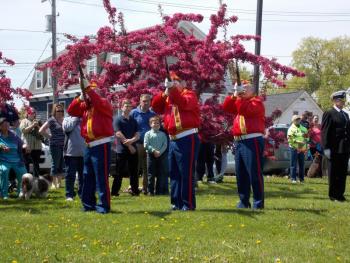 Marine gun salute. (Photo by Alyssa McCluskey)