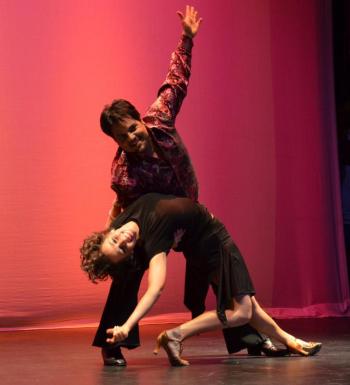 Rafi Baeza and Jessica Libby, doing the Salsa. (Photo by Lynda Clancy0