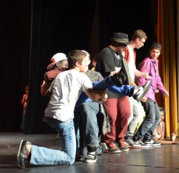 Students of the Wayfinder Schools perform their own freestyle choreography. (Photo by Lynda Clancy)