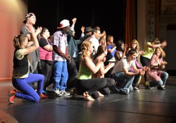 Students of the Wayfinder Schools perform their own freestyle choreography. (Photo by Lynda Clancy)