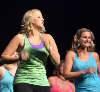Zumba Salsa with Korinn’s Dance troupe. (Photo by Lynda Clancy)