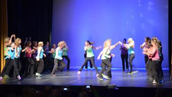 Zumba Salsa with Korinn’s Dance troupe. (Photo by Lynda Clancy)