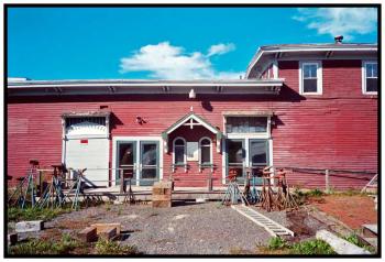 A $200,000 EPA grant will go toward environmental cleanup at the former Belfast & Moosehead Lake Railroad freight house. The building, last used by the Belfast Maskers theater group, will likely be demolished to make way for development. Another $200,000 grant is earmarked for cleanup at the former Waldo County Sheriff’s Office and jail. (Photo by Ethan Andrews)