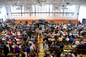 The Oceanside gym was filled to capacity for graduation. (Photo by Ron Hawkes)