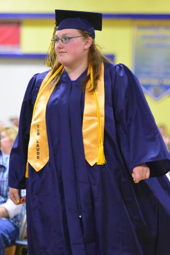 Senior Class President Ashton Mae Harvey won the Medomak Valley Memorial Scholarship. (Photo by Ron Hawkes)
