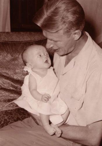 My 39 year-old father holding three-month-old me. He’d been a dad for about three weeks when this was taken.
