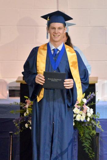 Hunter Pavin Grindle, cum laude, National Honor Society 2013. (Photo by Ron Hawkes)