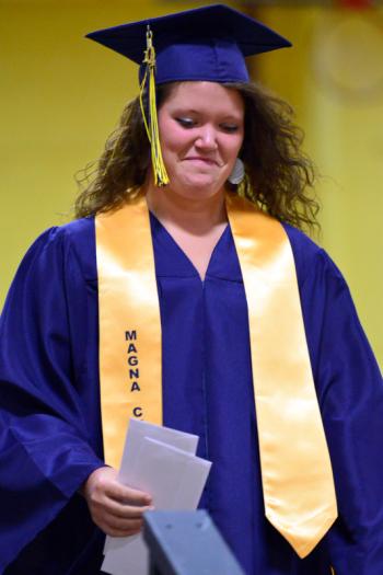 Kristi Rose Severson is all smiles after receiving back-to-back scholarship awards. (Photo by Ron Hawkes)