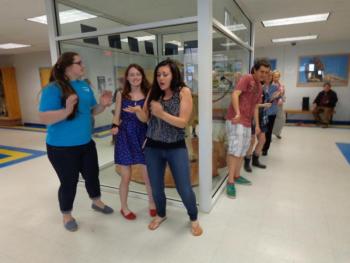 Doing the ‘Happy’ dance. (Courtesy Mary Jean Crowe)