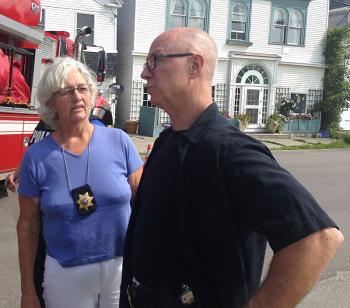Knox County Sheriff Donna Dennison and Detective Dwight Burtis. (Photo by Lynda Clancy)