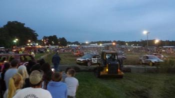 Spectators watch the Demolition Derby by the fields. (Photo courtesy Jaden Eaton)