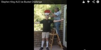 Stephen King accepting the challenge. (Screen shot courtesy Stephen King).