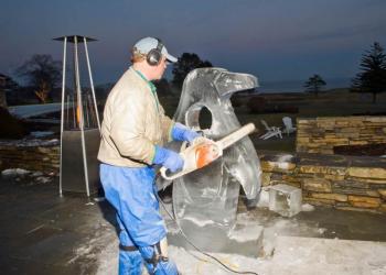 Photoboard cuts outs made of ice are popular features every year. (Photo courtesy Richard Barnett).