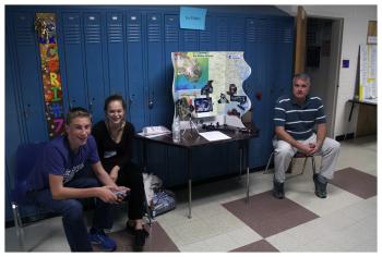 Zachary Sheafe, Lucy Heal and Mr. Lagerbom. (Photo by Charles R. Hamm)
