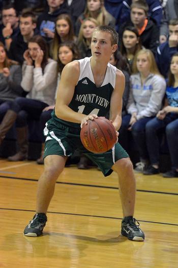 Mount View’s Mikey Hustus gets set to take a shot during Friday’s game in Rockland. (Photo by Ron Hawkes)
