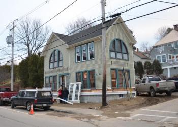 No. 57 Bay View Street in Camden was in dire need of a new foundation and other structural and cosmetic work in order to reopen as a candy shop. And in the dirt below its floors, a World War I standard-issue machine gun emerged after decades of concealment. (Photo by Lynda Clancy)