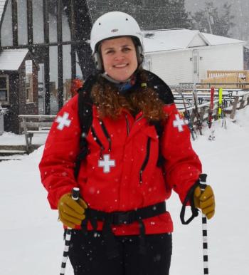 Ski patroller Kristine Nathan. (Photo by Lynda Clancy)