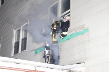 The Rockland Fire Department responded to an apartment fire at 385-387 Main Street, the Thorndike Building, at about 5:30 p.m., Jan. 19. (Photo courtesy Alan Athearn/Rockland Fire and EMS)
