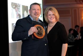 PBRCC Executive Director, Staci Coomer and Chamber Community Person of the Year, Frank Isganitis.
