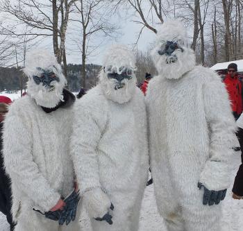 From left, The Revenge of the Abominable Snowmen are Chris Cannon, Chris Erkens and Joe Kusmierski. They hail from Long Island, N.Y. #toboggannationals