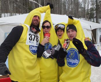 From left, Sneaky D’s are Carlo Lookner, Zoey Brian, Erika Blout and William Horn. #toboggannationals