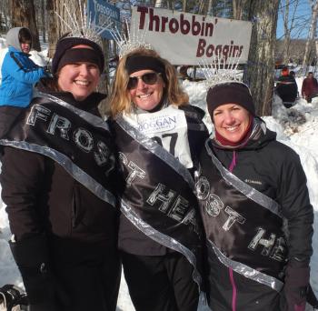 Frost Heave: Sydia Hamlin, Allyason Poutasse and Michele O’Dwyer. The winner of the Camden Winterfest’s Frost Heave Challenge was Cuzzys, with their winter-themed specialty drink “Warm and Cuzzy” that earned the most votes during toboggan weekend. #toboggannationals
