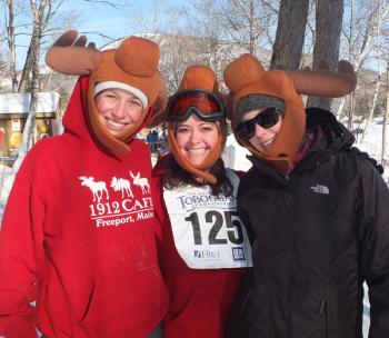 Therese Drapeau, Doren Flanagan and Jessica Adams. #toboggannationals