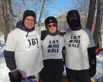 Eat More Kale are Sandy Nesbitt, Leilani Goggin and Jim Goggin. Eat More Kale is from Brunswick and Falmouth. #toboggannationals