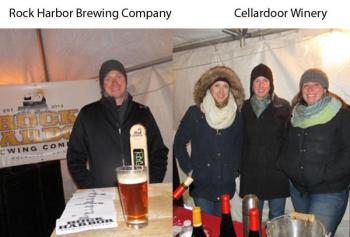 Dan Pease, owner of Rock Harbor Brewing Co. and the ladies of Cellardoor Winery were last night’s winners.