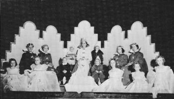The coronation of Queen Mary Bryant and her Ladies in Waiting, 1938 at the Camden Snow Bowl Carnival. (Photo courtesy Barbara F. Dyer)
